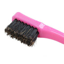 Double Sided Edge Control Hair Brush Comb Combo Pack 2 Pieces Pink and Blac B6G5