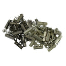 24pcs Ribbon Crimp End Caps Set Lobster Clasps Foldover Necklace Connectors