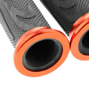 Pair Racing Motorcycle Motorbike Rubber Handlebar Hand Grip Bar End Orange