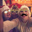 21Pcs New Year's Eve Party Card Masks Photo Booth Prop Christmas Decor Supplies