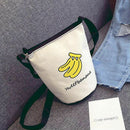 School Girls Canvas Shoulder Bag Boy Animal Banana Prints Shoulder & Crossb