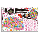 Removable Umbrella Girl Vinyl Wall Art Stickers / Wall Decals/ Wall Graphics