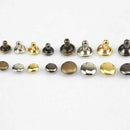 240pcs Cap Rivet Set Tubular Studs Fixing Tool Mixed Color Kit with Box