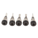 5Pcs 2mm Banana Plugs Female Jack Socket Plug Wire Connector Black