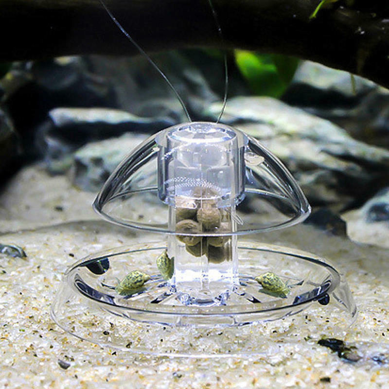 Aquarium Fish Plant Tank Plastic Clear Snail Trap Catcher Plants Pest Box  XLQ