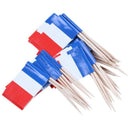 Lot of 50 Pcs Mini Wooden Toothpick with Flag for Decor of Party Fruit Past