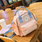 Animal Pattern Waterproof Backpacks Women Shoulder Crossbody Bags (Pink)