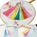 30 Silky Tassels 13cm For Craft Sewing Costume Decoration (8cm Tassel 5cm Loop).