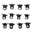 100pcs/Bag Black Plastic Mini Hairpin Hair Claws Clip Clamp 6 Claw for Ladies