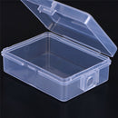 2PCS Small Transparent Plastic Storage Box Clear Square Multipurpose Display M&O
