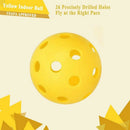 Pickleball Yellow Indoor Plucking Ball with 26 Holes Orange Outdoor Pluckin B4H7