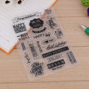 Silicone Transparent Clear Stamp Seal DIY Happy Birthday Scrapbooking Decor