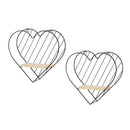 2pcs Iron Floating Shelf Organizer Geometric Decorative Home Heart Shaped