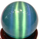 Blue Cat's eye Opal Natural Quartz Crystal Healing Round Stone Ball Sphere Decor