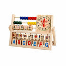 Children Baby Kids Learning Developmental Versatile Flap Abacus Wooden Toys R4X4