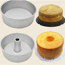 7" Aluminum Chiffon Cake Baking Mold Angel Food Cake Pan Mould DIY Reusable