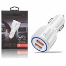 3.0 car dual USB car charger 2 in 1 car phone fast charge charger