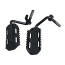 2 Pcs Black Steel Car Exterior Side Door Foot Pegs Rest Pedals Plate Car Ac