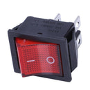 5 x Red Illuminated Light On/Off DPST Boat Rocker Switch 16A/250V 20A/125V