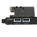PCI-E to USB 3.0 2 Ports Controller Adapter Card Supports PCI-E 1X/4X/8X/16X