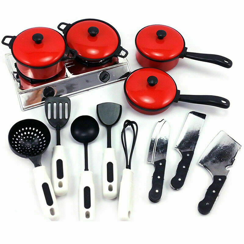 13pcs Utensils Food Dishes Kid Child Play House Kitchen Cooking Cookware G8 A5Z1