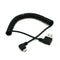 90 Degree Angle USB 2.0 Male to Micro USB Male Charge Sync Coiled Cable