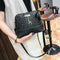 Shell Shoulder Handbag Women Shining Sequins PU Leather Messenger Bag/Black