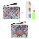 DIY Mandala Special Shaped Diamond Painting Wristlet Wallet Zipper Clutch
