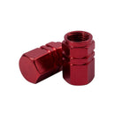 5 x Hexagon Car or Bike Dust/ Valve Caps - Red
