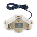 Car Power Fuse Holder Stereo Ground Cable Distribution Block With Voltmeter