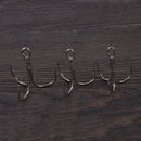 50Pcs High Carbon Steel Barb Treble Hooks Set with Box Fishhooks for Sea Lakes
