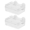 2 Pieces Transparent Tortoise  Reptile Water Food