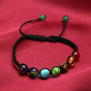 7 Chakra New Healing Balance Beaded Bracelet Lava Yoga Reiki Prayer Stone Unisex