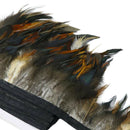 2Yds 12-16cm Natural Rooster Feather Fringe Trim Ribbon Trimmings for DIY Sewing