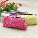 Women's Flower Floral Coin Purse Wallet Money Bag Mini Clutch Bag(purple)