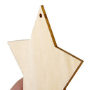 25x Wooden Slices Wood Pieces Cutouts Blank Star Shape Unfinished Embellishments