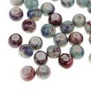 100pcs Flower Ceramic Porcelain Loose Beads For Jewelry DIY Crafts Supply