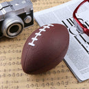 Mini Soft PU Foam Material Brown Anti-stress Rugby Soccer Squeeze Ball