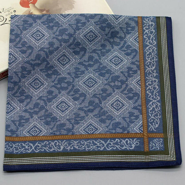 3x 100% COTTON MENS HANDKERCHIEF PLAID  SQUARE HANKY CLASSIC DESIGN