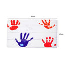 Handprint Flannel Non Slip Carpet Door Floor Mat Kitchen Bathroom Rug