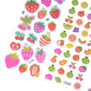 5 Sheets Cute Cartoon Fruits Scrapbooking Bubble Puffy Stickers Reward Kids-O.ES