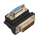 DVI-I 24+5 Male to VGA 15 Pin Female 90Â° Right Angle Convertor Adapter HD