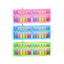 1Pc Plastic Abacus Arithmetic Calculating Tool 13 Rods with Colorful Be Kw