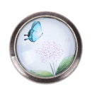 Butterfly Flower Door Knob Handle Cupboard Drawer Cabinet Wardrobe Pull