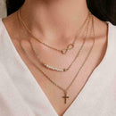 Fashion Women Multi-Layer Choker Collar Pendant Chain Necklace Jewelry Deli S8P0