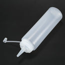 1X Clear White Plastic Squeeze Sauce Ketchup Cruet Oil Bottles 8oZ W7U2