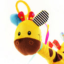 2 pcs Plush Toys Hanging Crib Animal Baby Buggy Bed Rattles Pushchair Pram