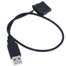 USB To 4 Pin Molex Cooling Fan Connector Cable for PC Quite Computer C JR