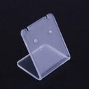 10pcs Clear Acrylic Earring Jewelry Display Rack Stand Holder+Protect Flim