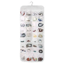 72 Pockets Jewelry Earring Necklace Pouch Display Holder Closet Storage Org